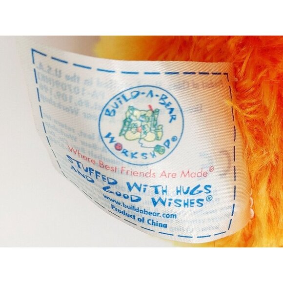 Build A Bear Yellow Orange Raptor Dinosaur Animal Plush Toy BAB Workshop 16" - Picture 5 of 7